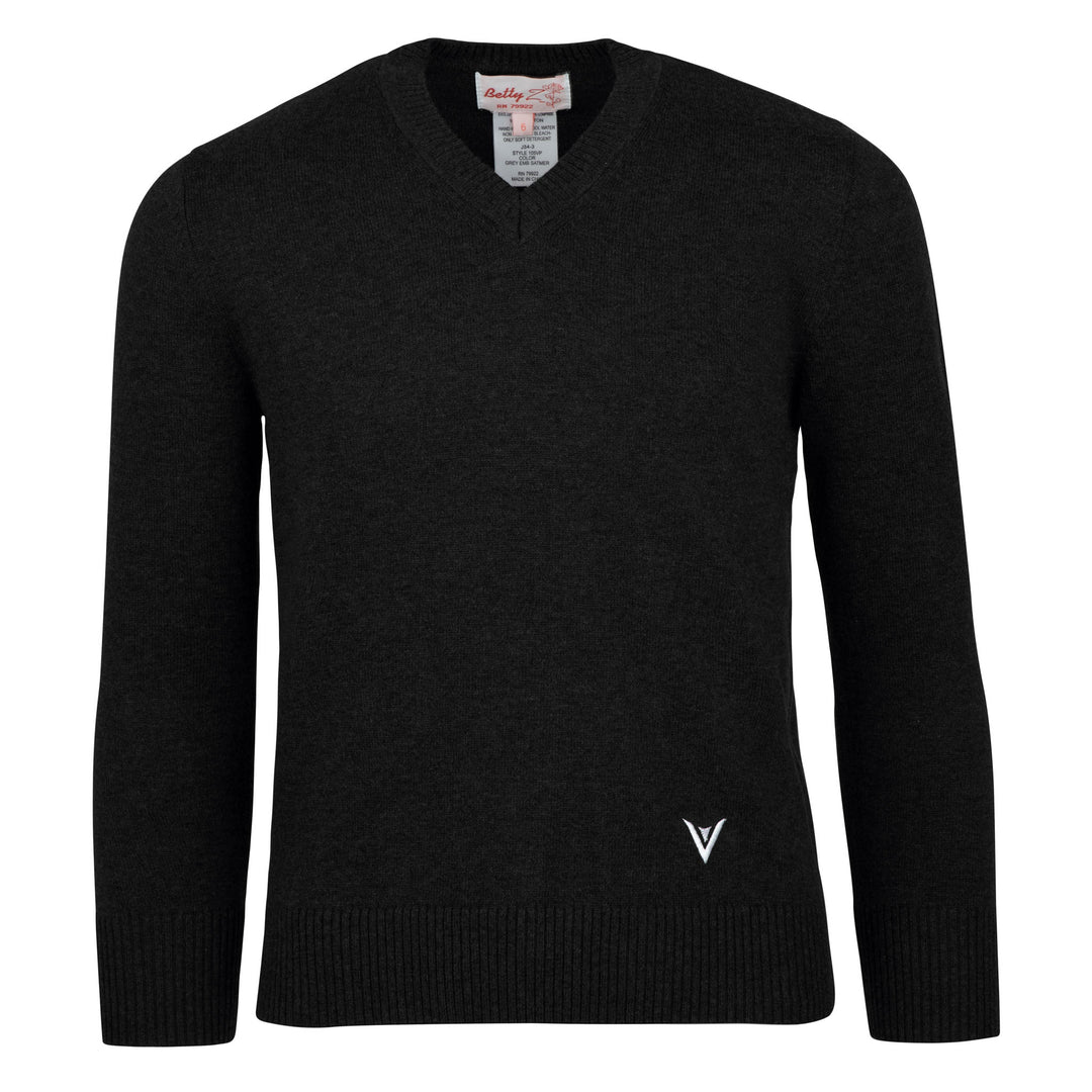 top l/s pullover v neck satmar emblem