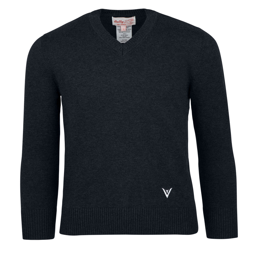 top l/s pullover v neck satmar emblem