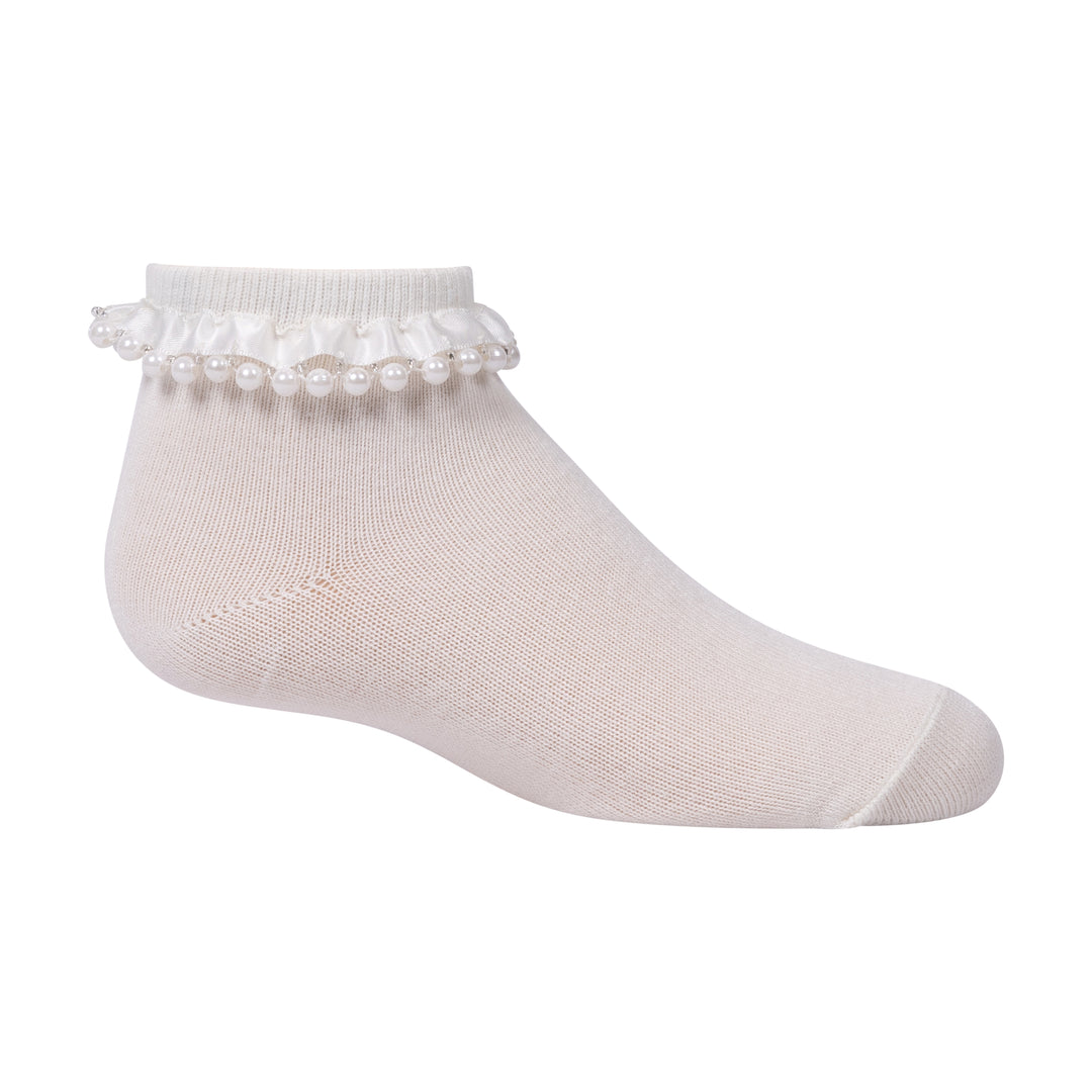 anklet pearl ruffle