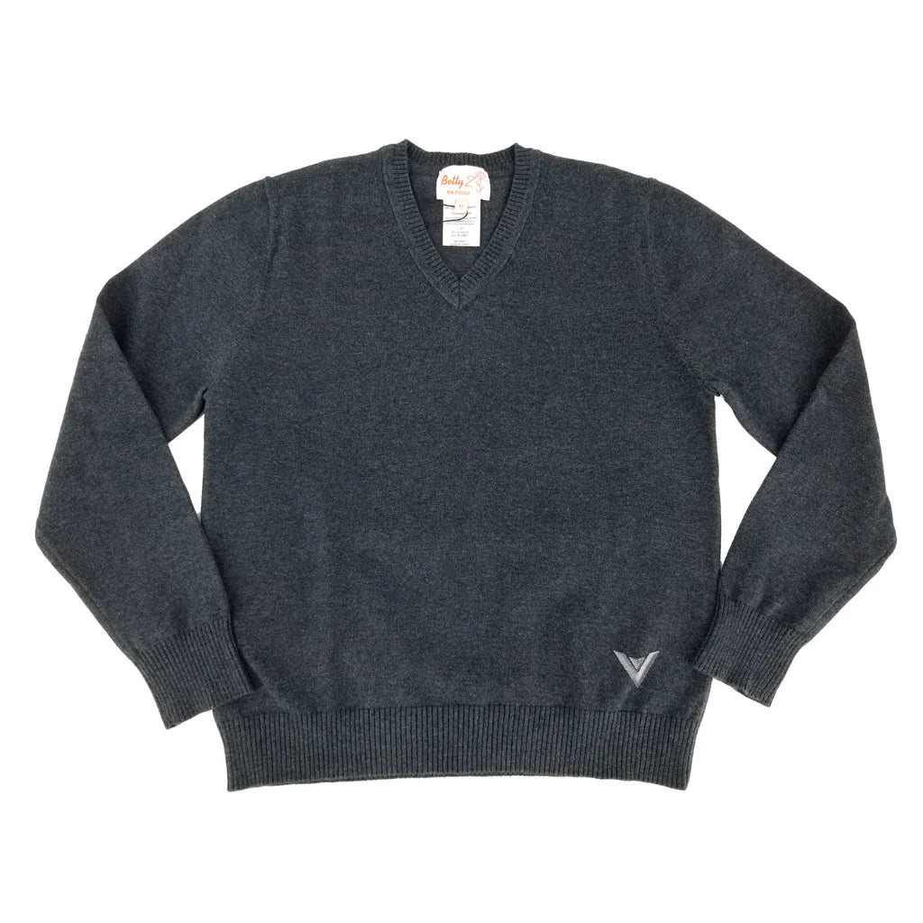 top l/s pullover v neck satmar emblem