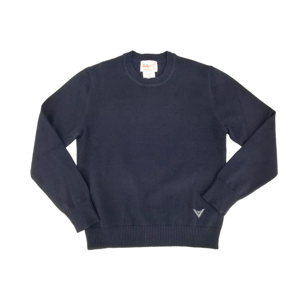 top l/s sweater crew neck cotton satmar emblem