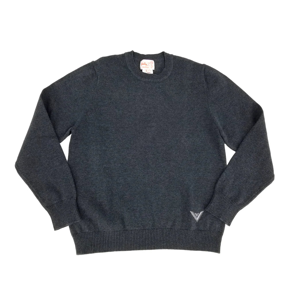 top l/s sweater crew neck cotton satmar emblem