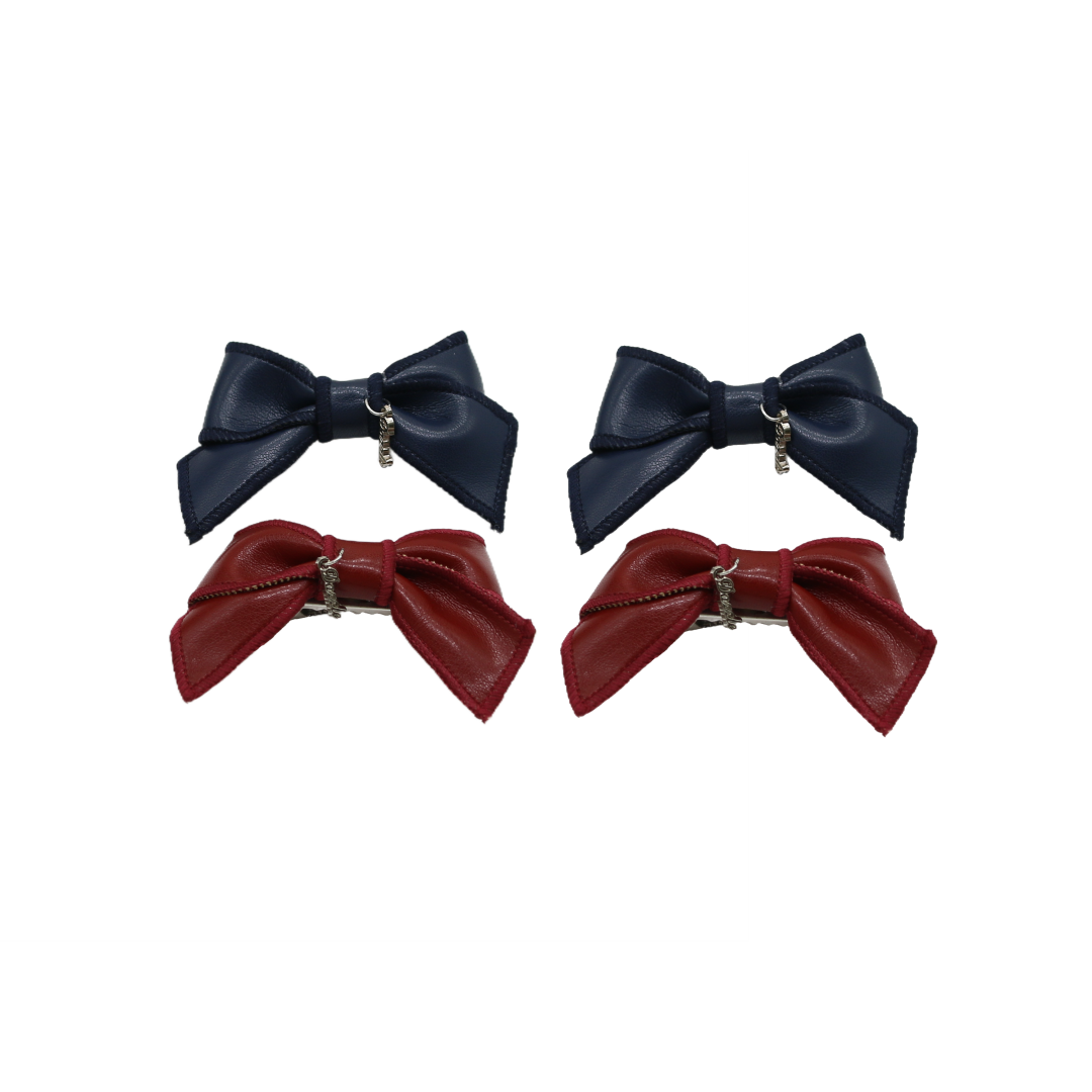 clip leather bow set