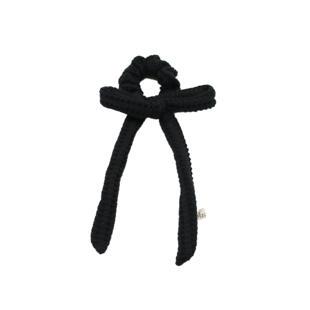 pony scrunchie waffle bow