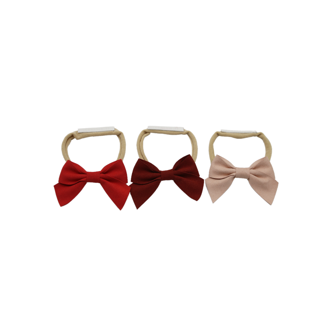 headband suede bow elastic