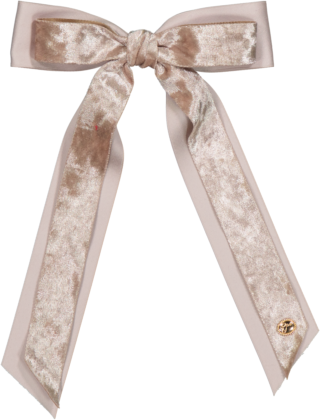 clip crushed velvet bow