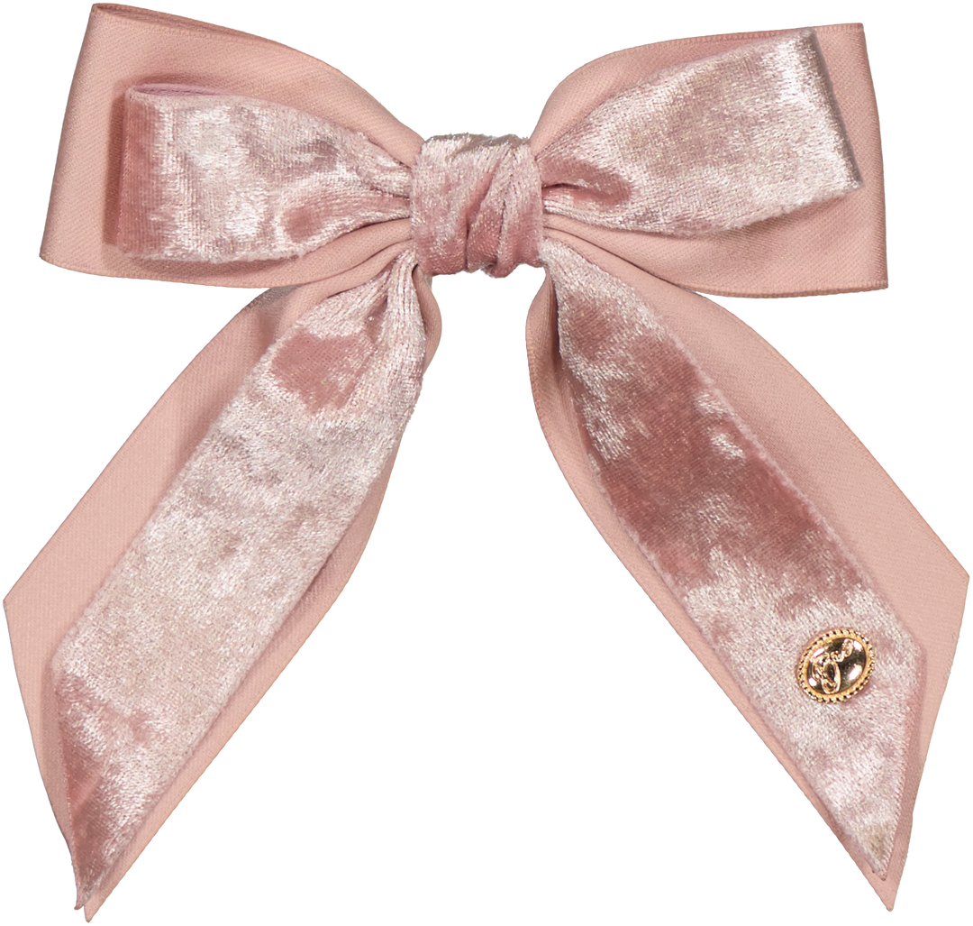 clip crushed velvet bow