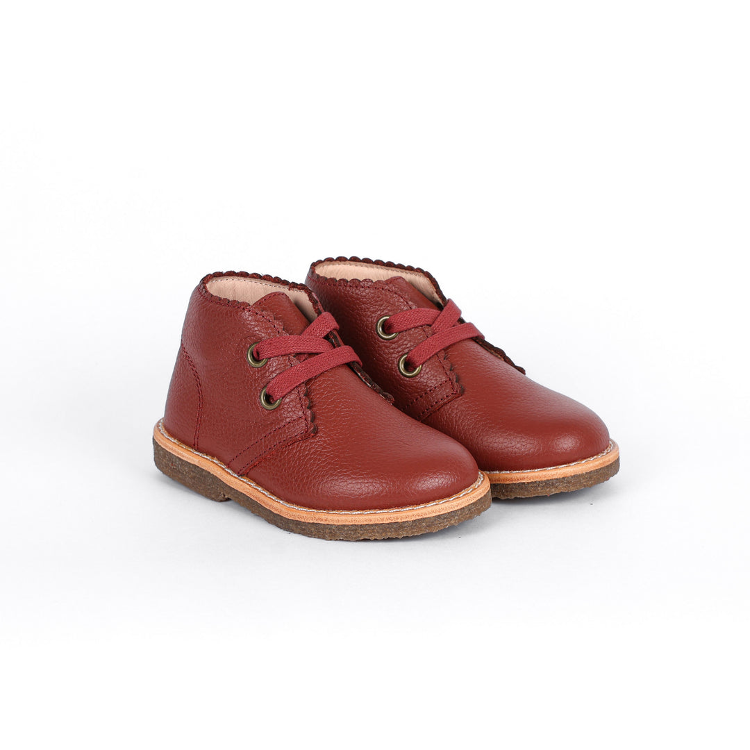 shoes rugged baby lace with scallop