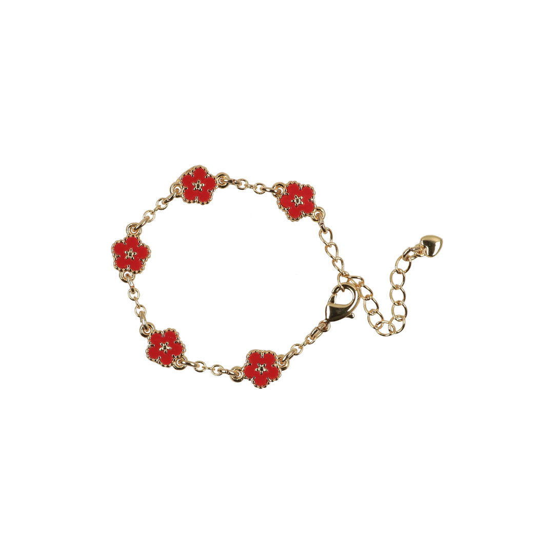 bracelet dot edge acrylic flower