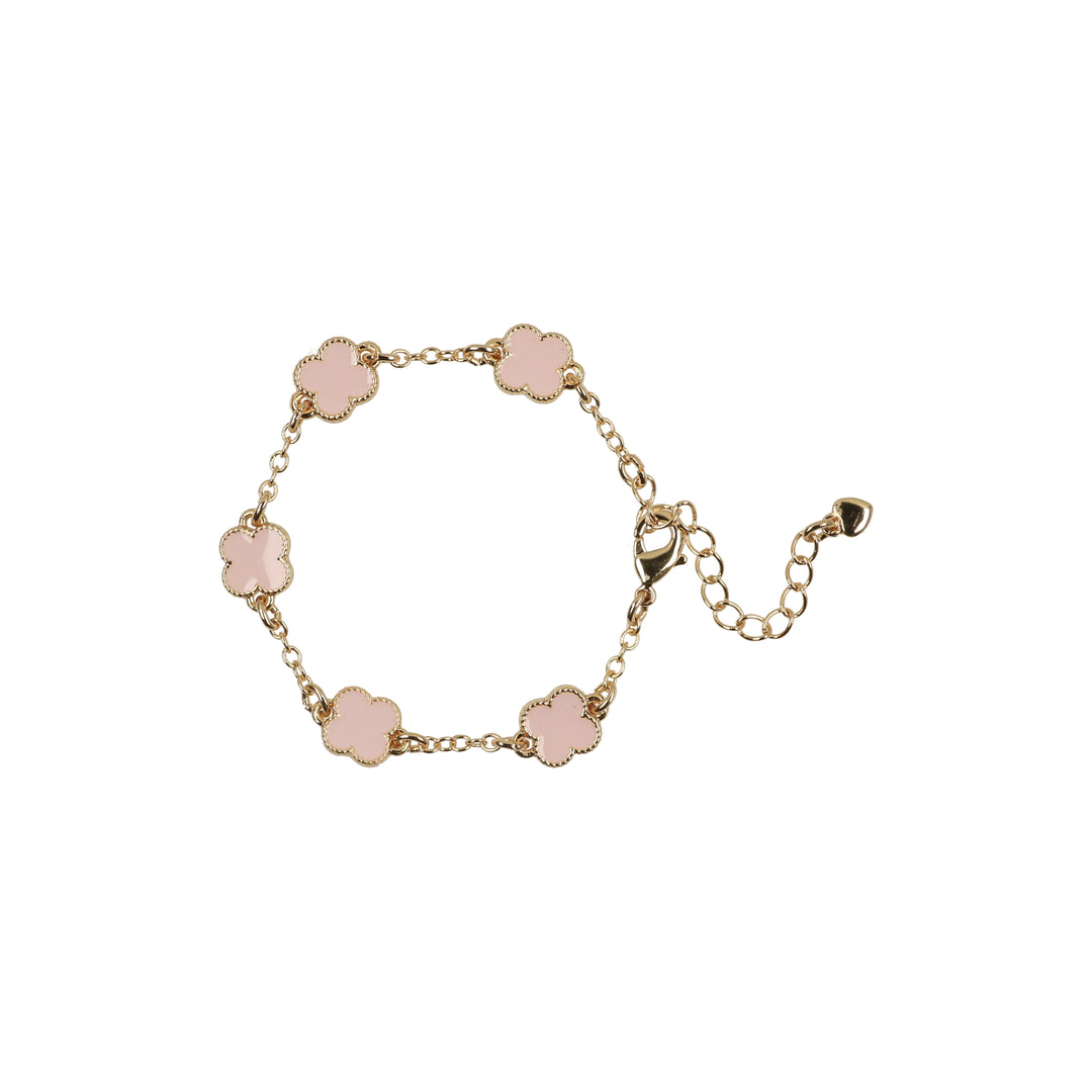 bracelet twisted edge enamel clover