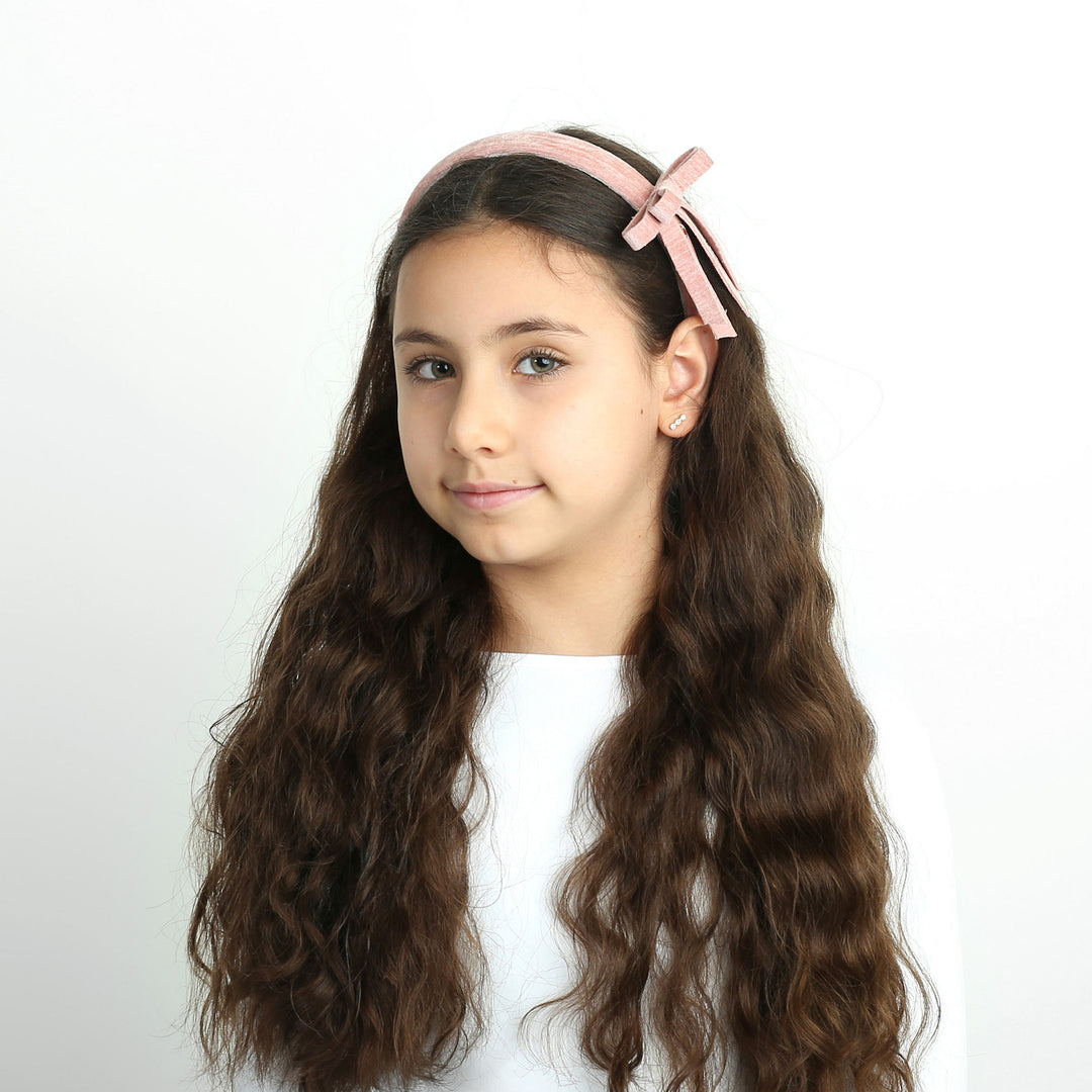 headband velvet side bow