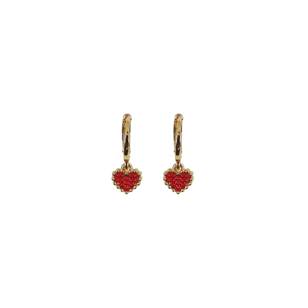 earring pearl filled heart