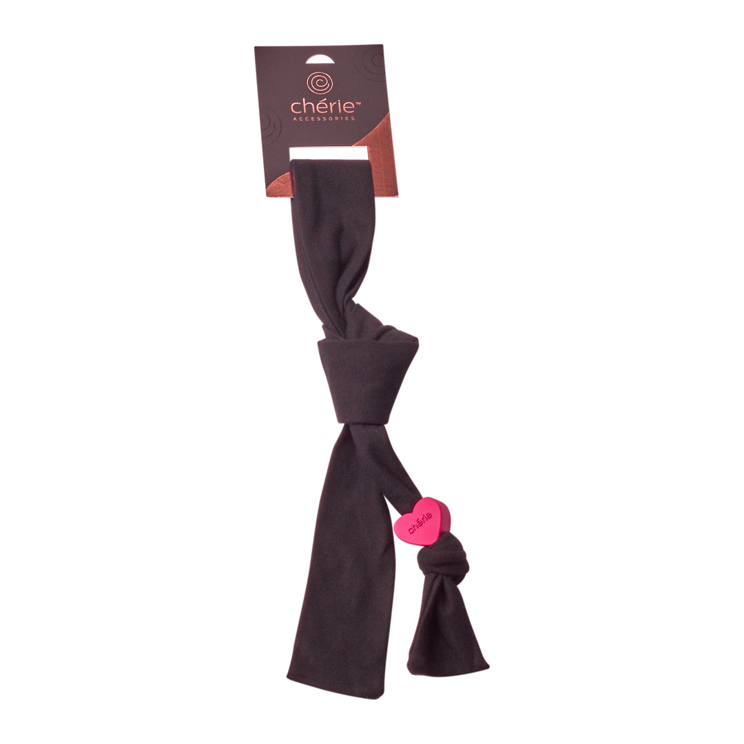 hair tie suede heart