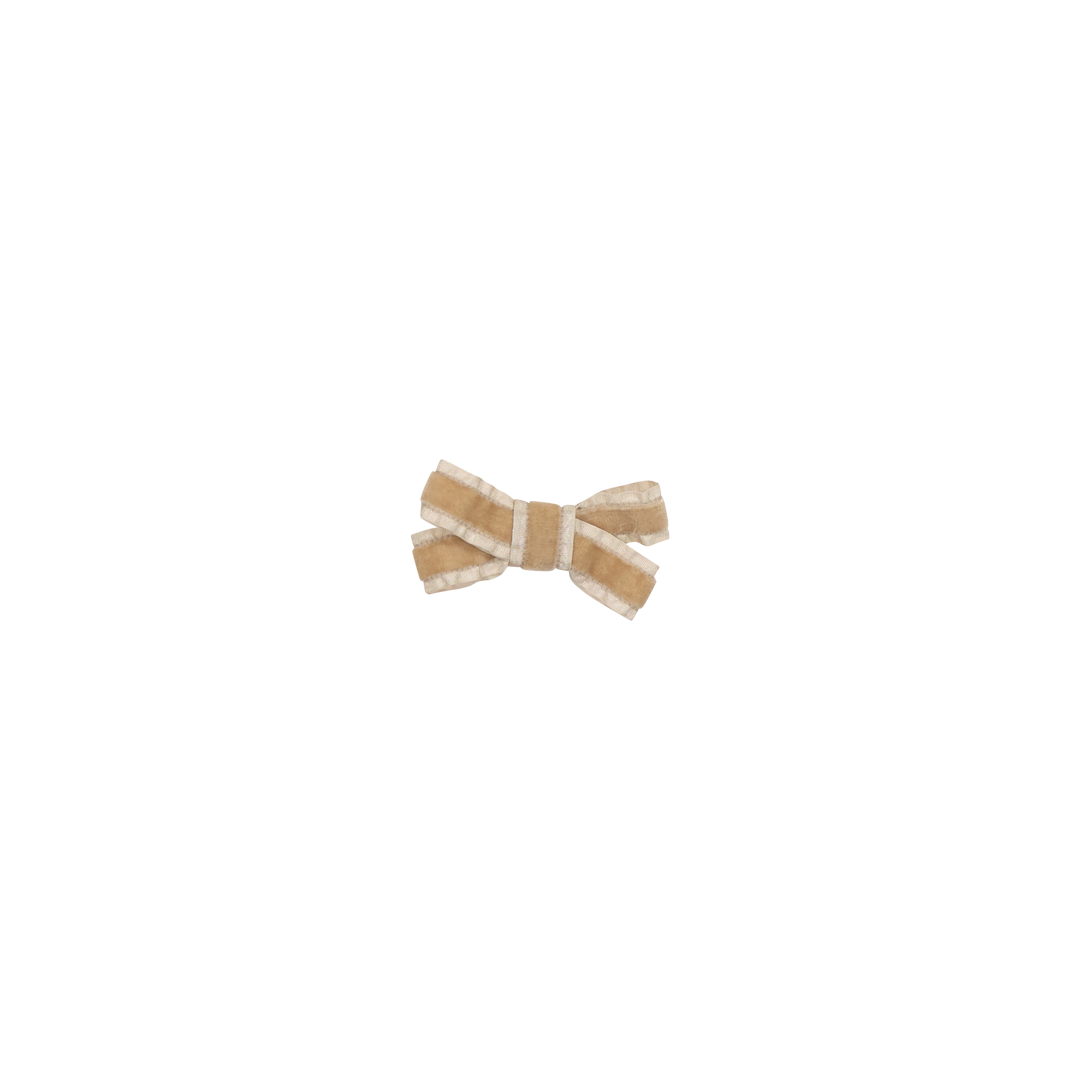 clip ruffle velvet mini bow
