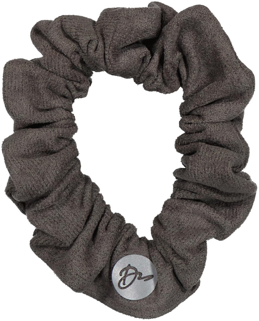pony scrunchie suede logo narrow