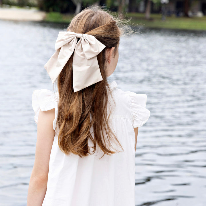 clip dressy oversized taffeta bow