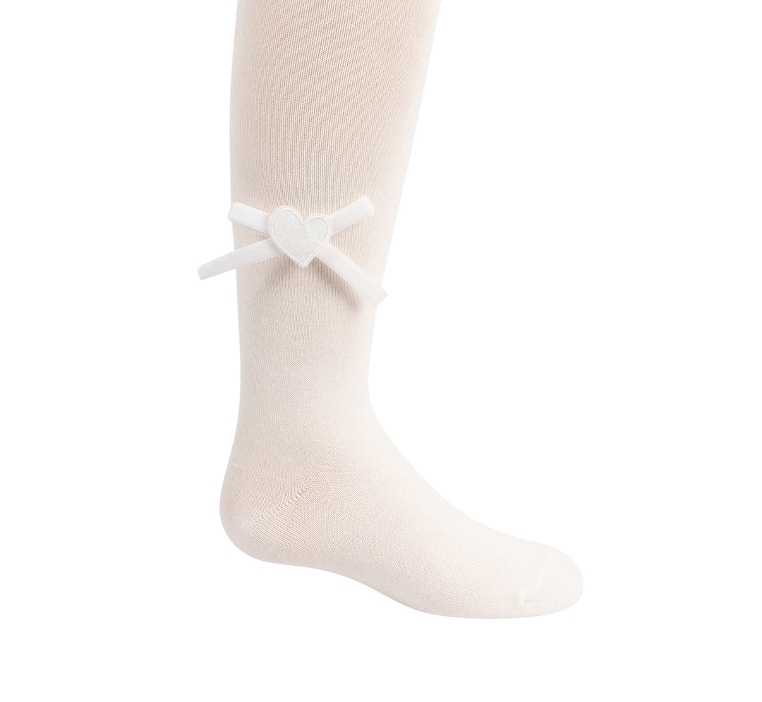 tights cotton bow with heart