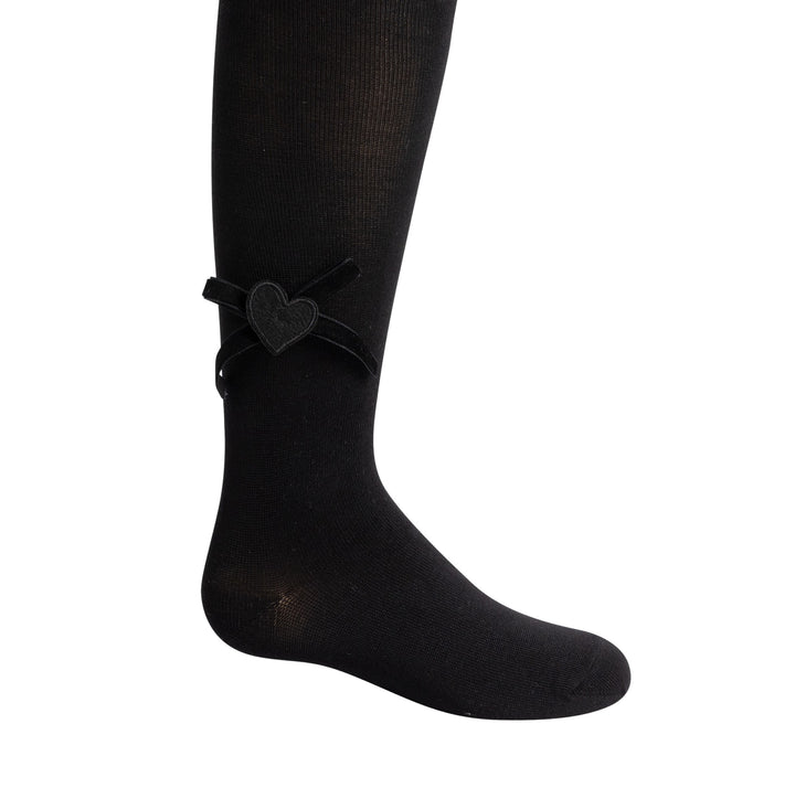 tights cotton bow with heart