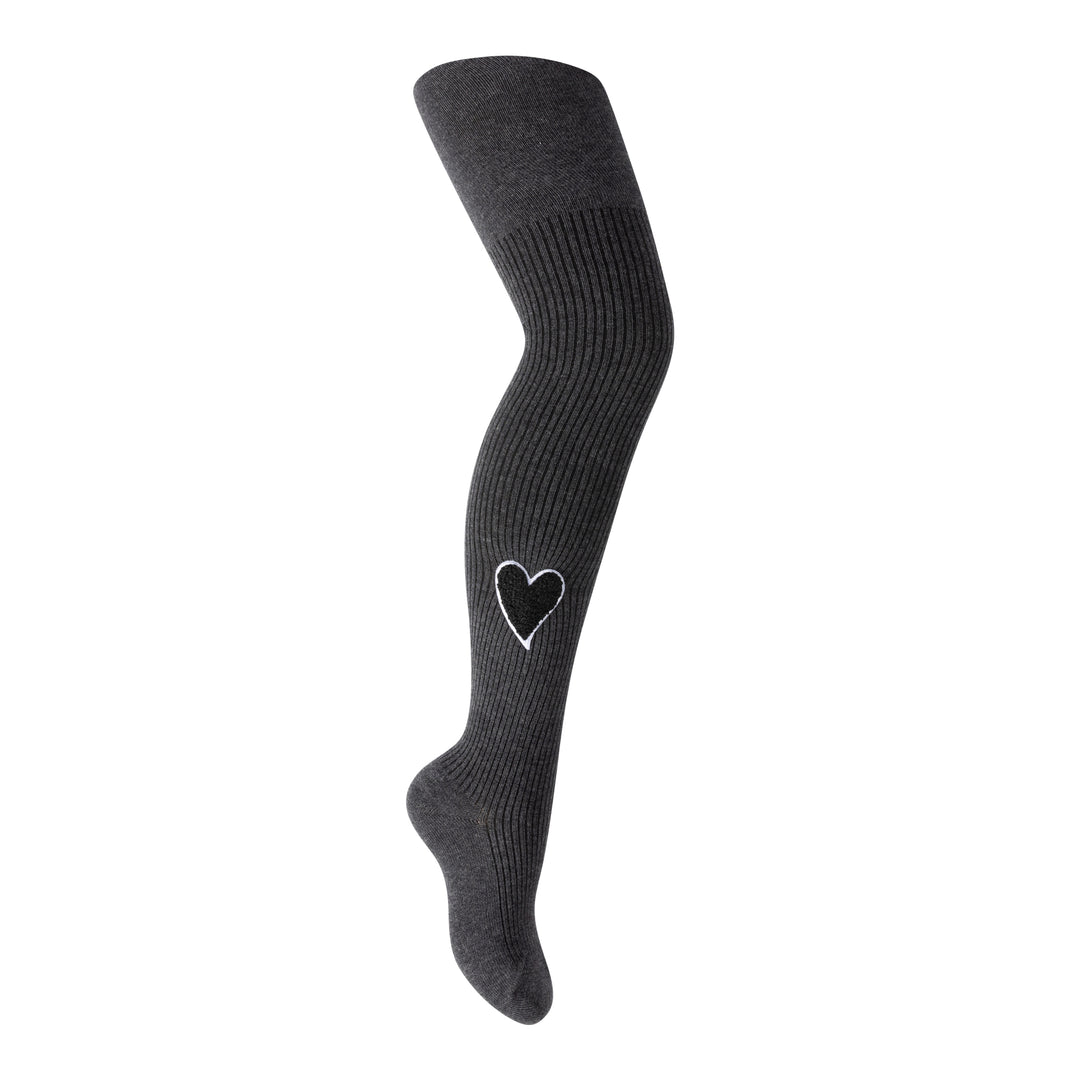 tights cotton sherpa heart