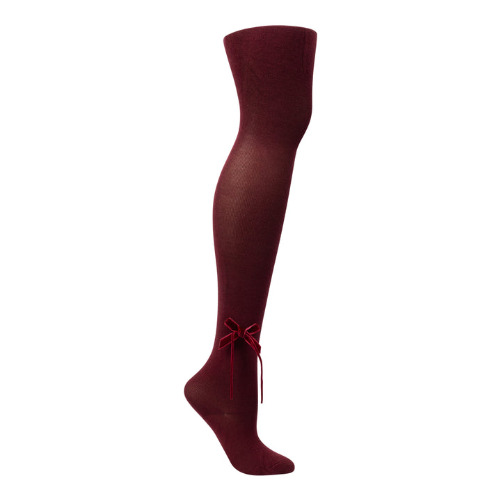 tights cotton thin velvet bow