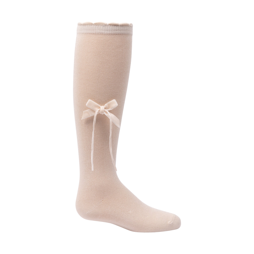 knee thin velvet bow