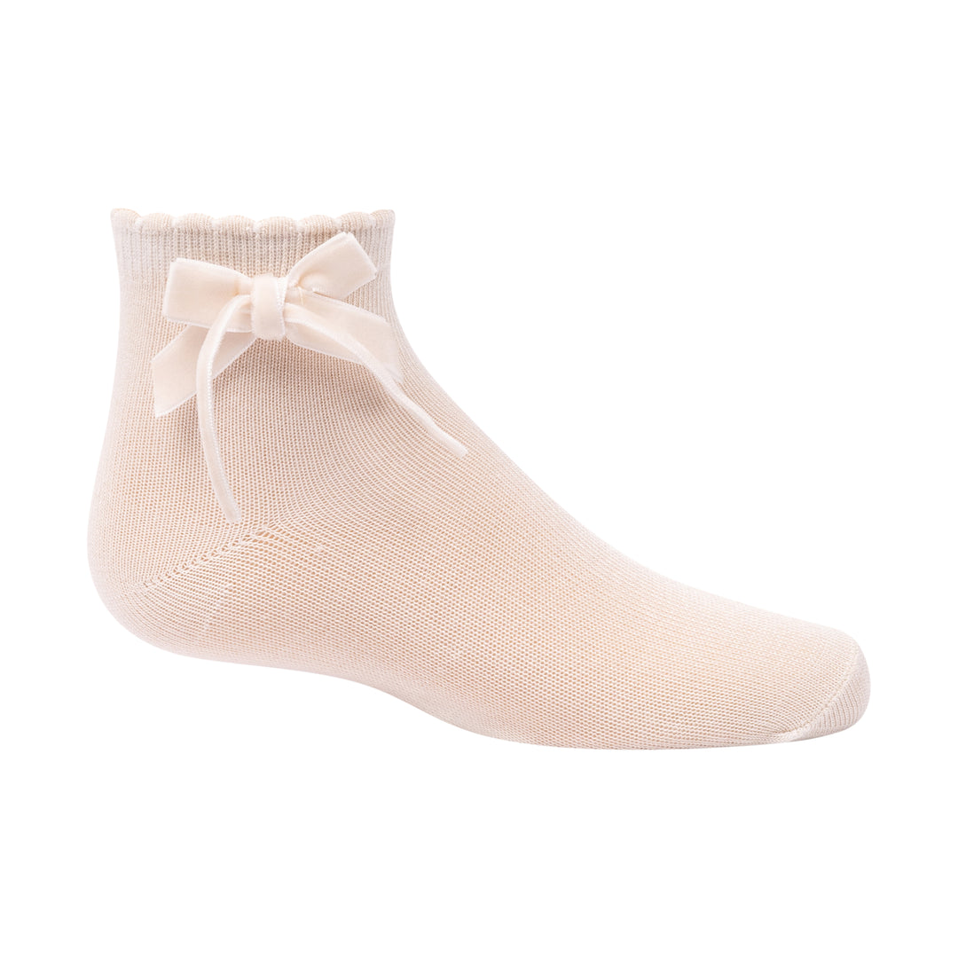 anklet thin velvet bow