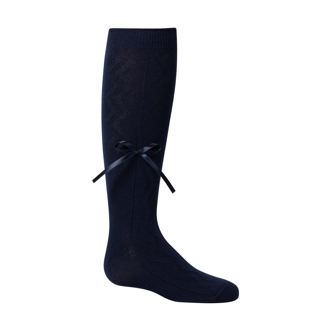 knee zig zag modal textured bow