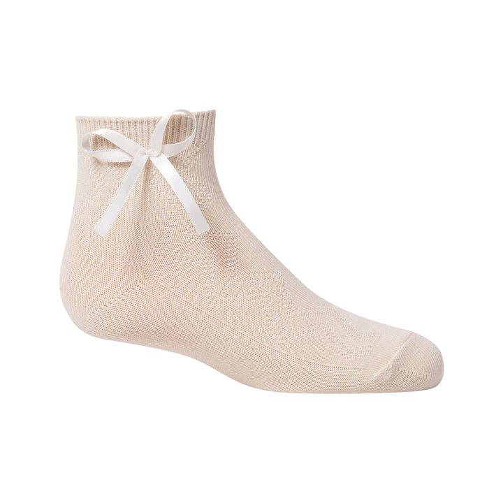 anklet zig zag modal textured bow
