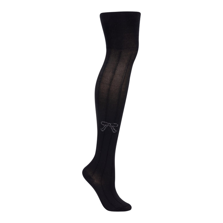 tights cotton bow