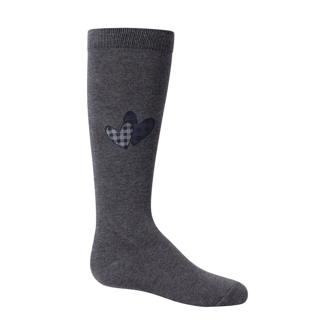 tights cotton checkered heart