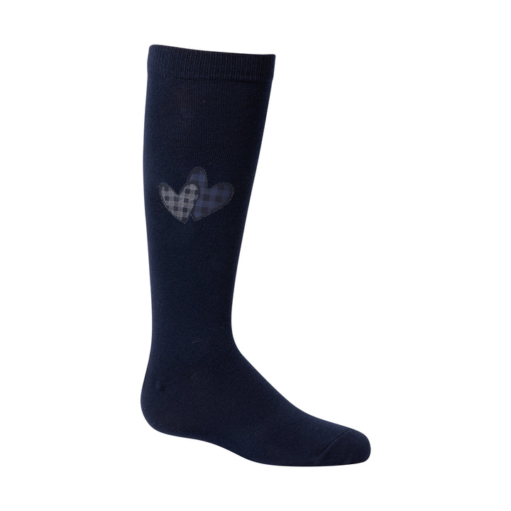 tights cotton checkered heart