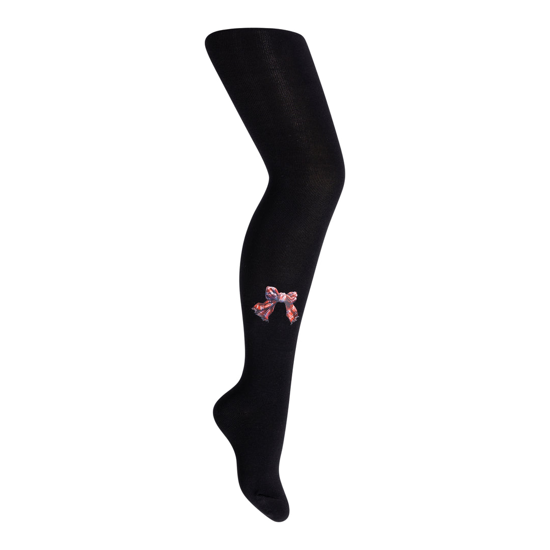 tights cotton scarf bow