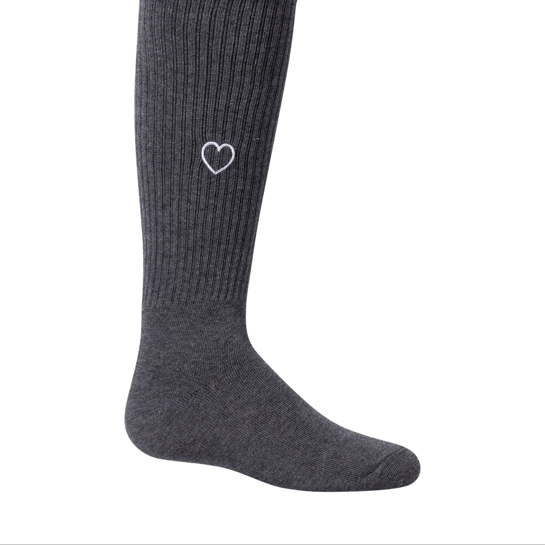 tights cotton embroidered heart