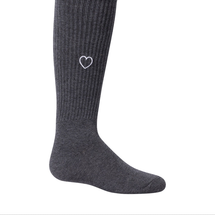 tights cotton embroidered heart