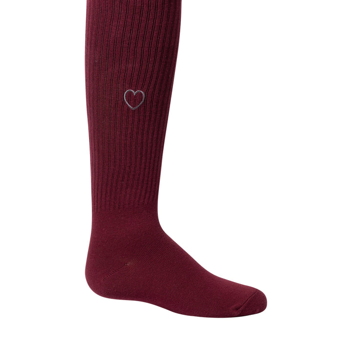 tights cotton embroidered heart