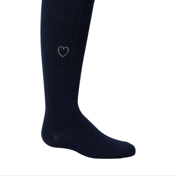 tights cotton embroidered heart