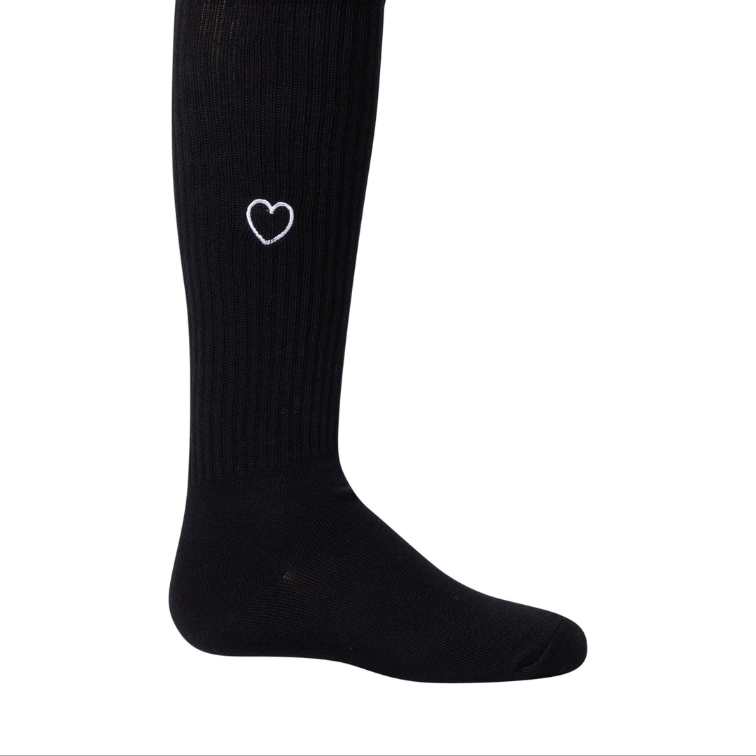 tights cotton embroidered heart