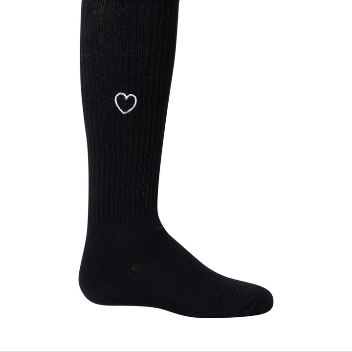 tights cotton embroidered heart