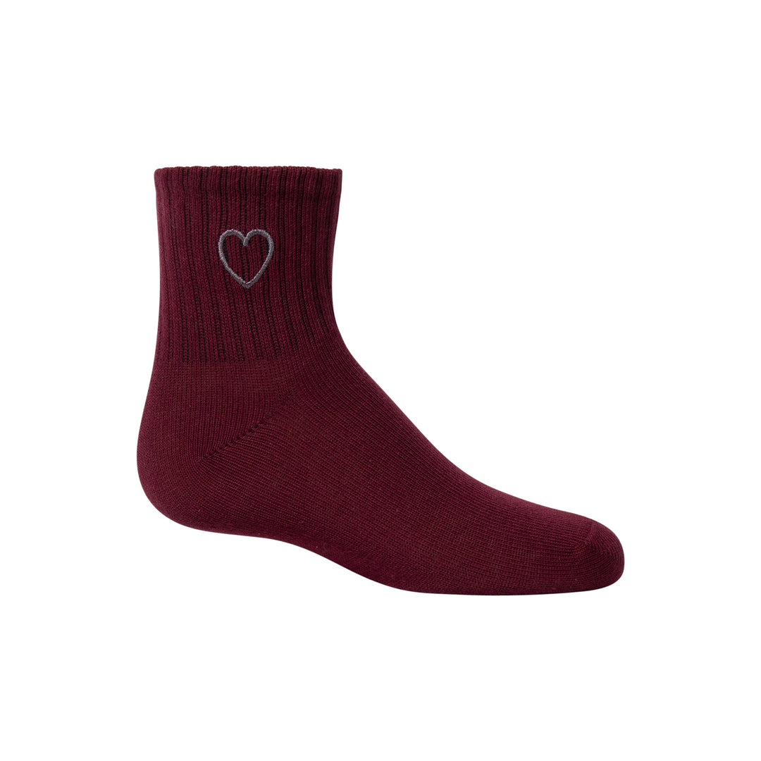 anklet embroidered heart