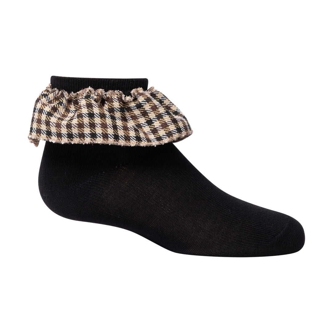 anklet plaid ruffle