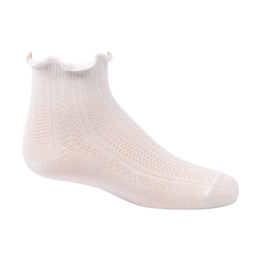 anklet modal pattern scalloped edge