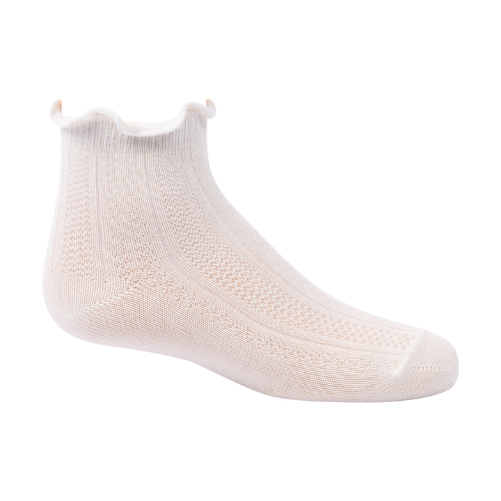 anklet modal pattern scalloped edge