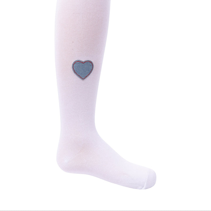 tights cotton denim heart