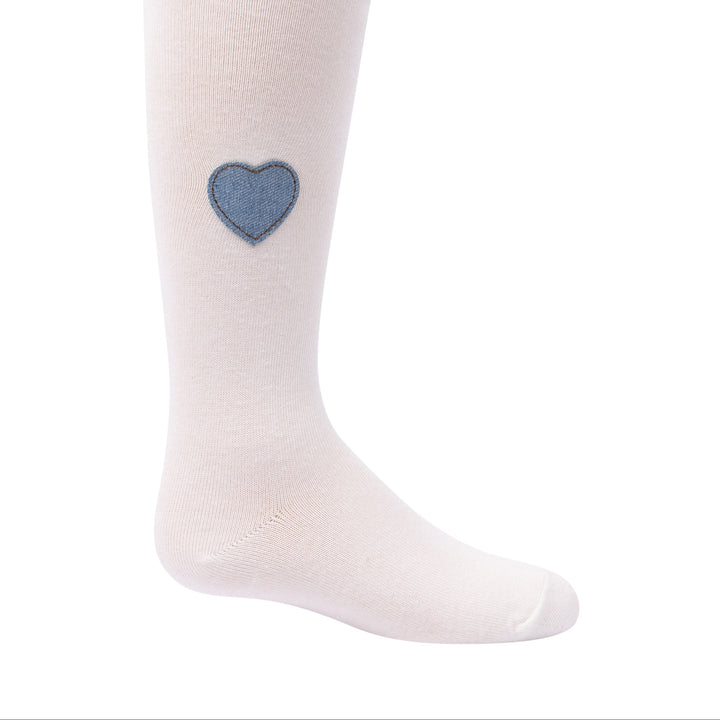 tights cotton denim heart