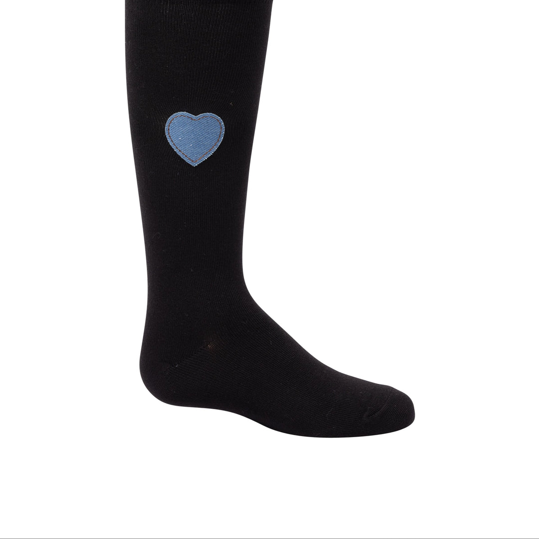 tights cotton denim heart