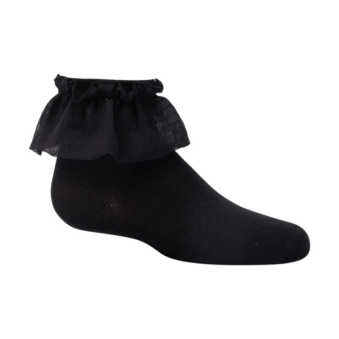knee sheer bubble ruffle