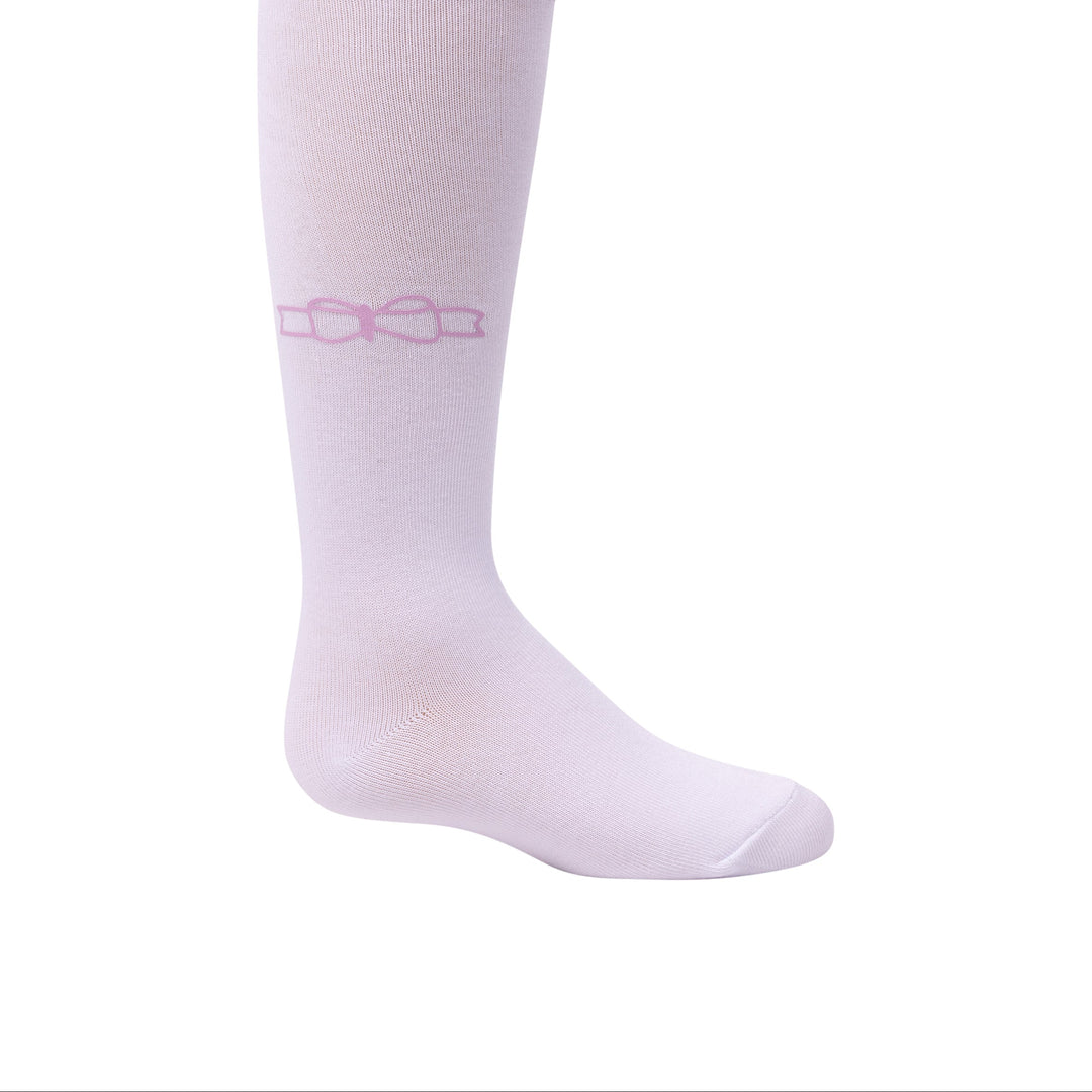 tights cotton printed bow