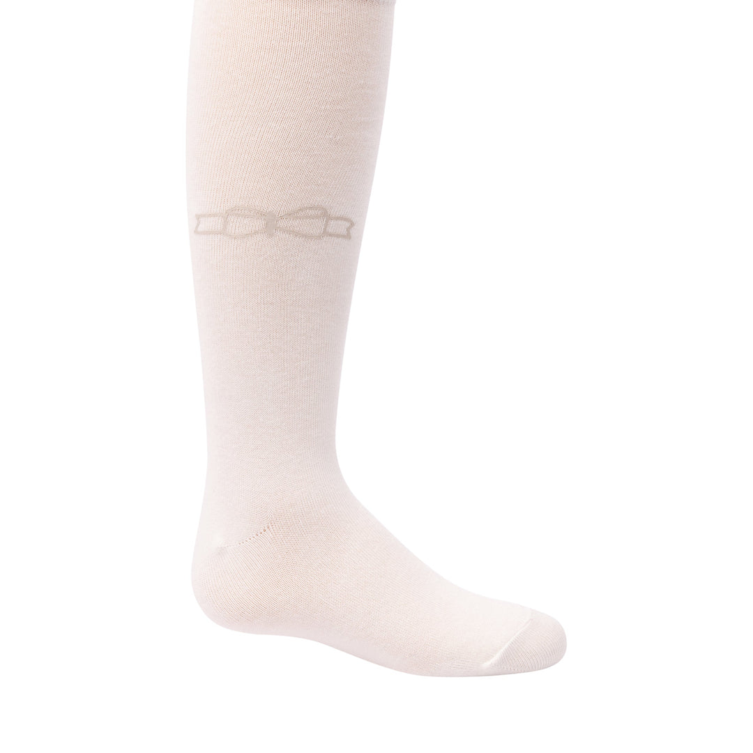 tights cotton printed bow