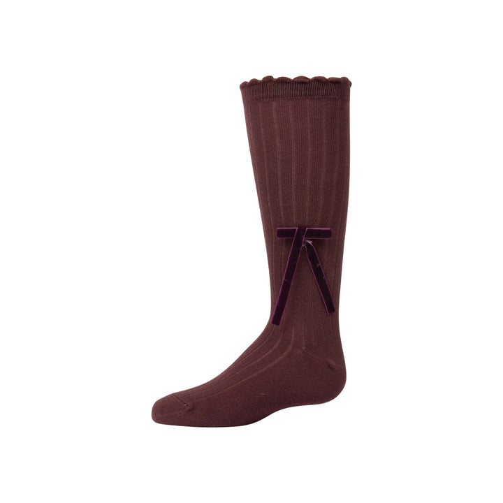 knee modal classic velvet bow