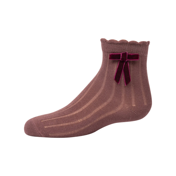 anklet modal classic velvet bow